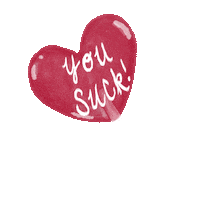 You Suck Valentines Day Sticker by SpoopyDrws