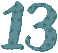 Stars Number Sticker by Pani Dominika