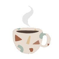 driftercoffee coffee flowers leaves corner Sticker