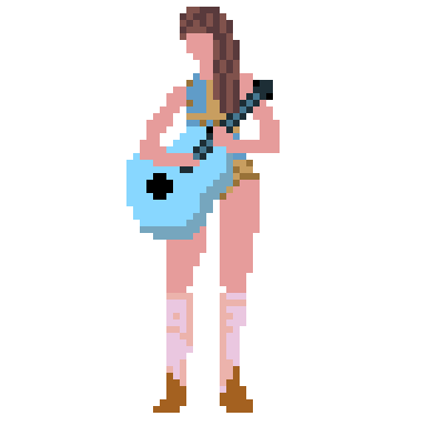 Guitar Taylor Sticker by Posit Pixel