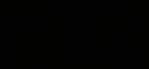 Text gif. White text appears letter by letter with waves of blue and orange washing over the letters. Text, “Thursday.”