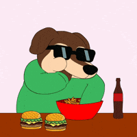 Fat Dog Burger GIF by ChesterAbstract