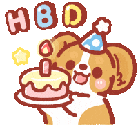 Birthday Corgi Sticker