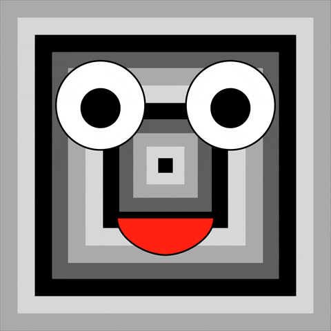 Black And White Smile GIF by Jen Stark