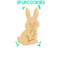 sfuncookies jump rabbit cookie freak Sticker
