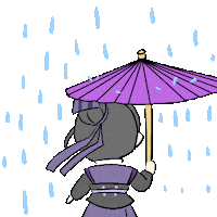 Sad Rain Sticker