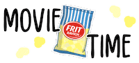 Pop Corn Movie Night Sticker by Frit Ravich