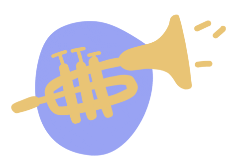 Jazz Trumpet Sticker by cacicakaduz