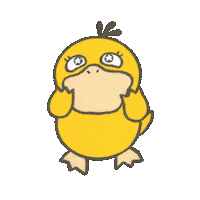 wwingkee excited pokemon duck bling Sticker