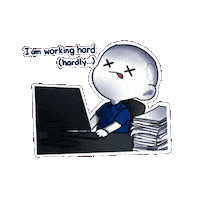 Tired Work Sticker by ironbrij
