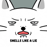 Suspicious White Cat GIF by MESA My Emotional Support Animal