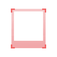 magpiecreationsart pink frame polaroid picture frame Sticker