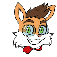 Mr_Fischer fox wink glasses blink Sticker