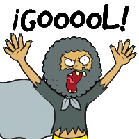 Excited Soccer Sticker