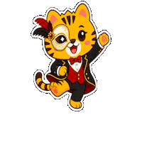 Tiger Jumping Sticker by IQI Concept