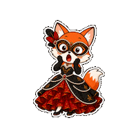 Shocked Fox Sticker by IQI Concept