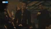 CurfewSeries reaction awkward calm sip GIF