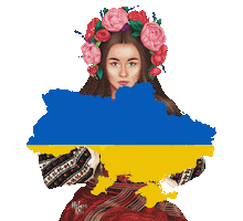 helen_design_gallery слава україні українка вишиванка helendesigngallery Sticker