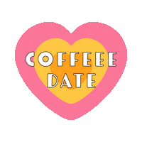 Coffee Date Sticker by Marcela Illustrates