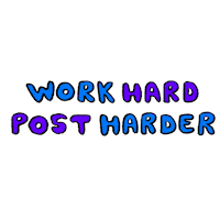 Work Hard Sticker by Por Mais um Like
