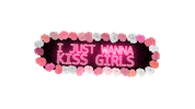 Balcony kiss running girls america Sticker