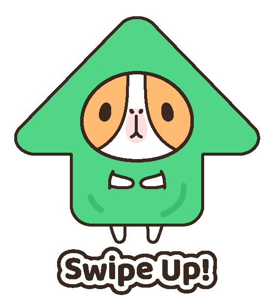 Swipe Up Guinea Pig Sticker