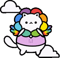 Rainbow Flying Sticker by PAWS OF PRIDE