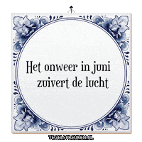 Humor Storm Sticker by Tegelspreuken.nl