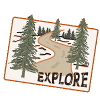Explore Pine Trees Sticker
