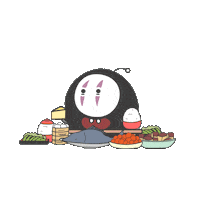 Spirited Away Eating Sticker