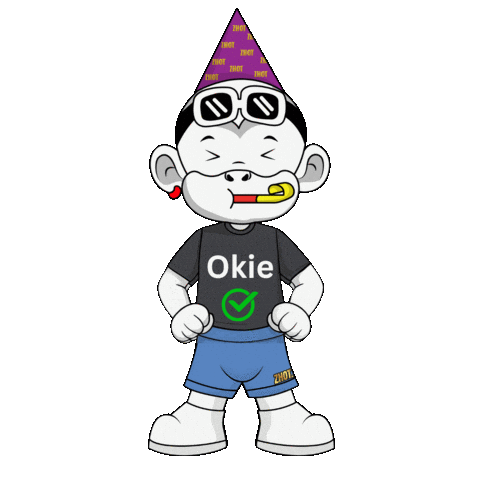 White Monkey Red Earring Sticker by Zhot