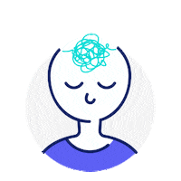 TherapyChat mental health anxiety anxious confusion Sticker