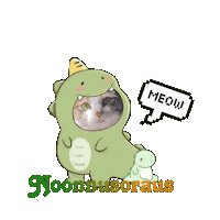 Cat Dinosaur Sticker
