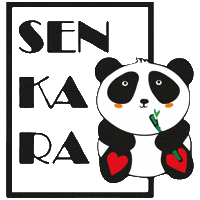 Vegan Panda Sticker by senkara