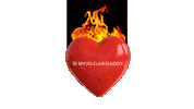 On Fire Heart Sticker by M|SD Official