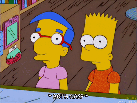 scared bart simpson GIF