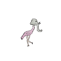melissagenthner elephant flamingo melissa fists Sticker