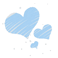 abubbleofpink love happy heart blue Sticker