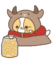 Chinese New Year Snacks Sticker by corgiyolk