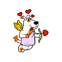 wesploot love heart dog puppy Sticker
