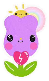 Flower Power Rainbow Sticker