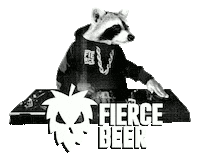FierceBeer beer dj fierce raccoon Sticker