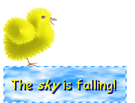Chicken Little Falling Sticker