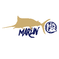 Blue Marlin Fishing Sticker by Hotspot Design