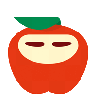 Wink Apple Sticker by elbe-obst