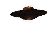 Flying Saucer Space Sticker by William Robin Conway