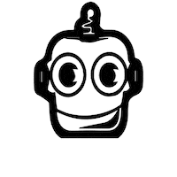 Happy Robot Sticker
