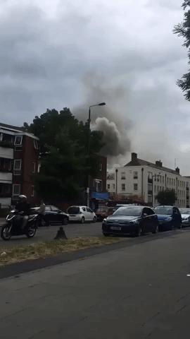 Fire Breaks Out at Four-Storey Apartment Block in London