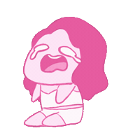 Allyclarry pink crying cry tears Sticker