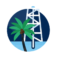 Palm Tree Rig Sticker by Wintershall Dea